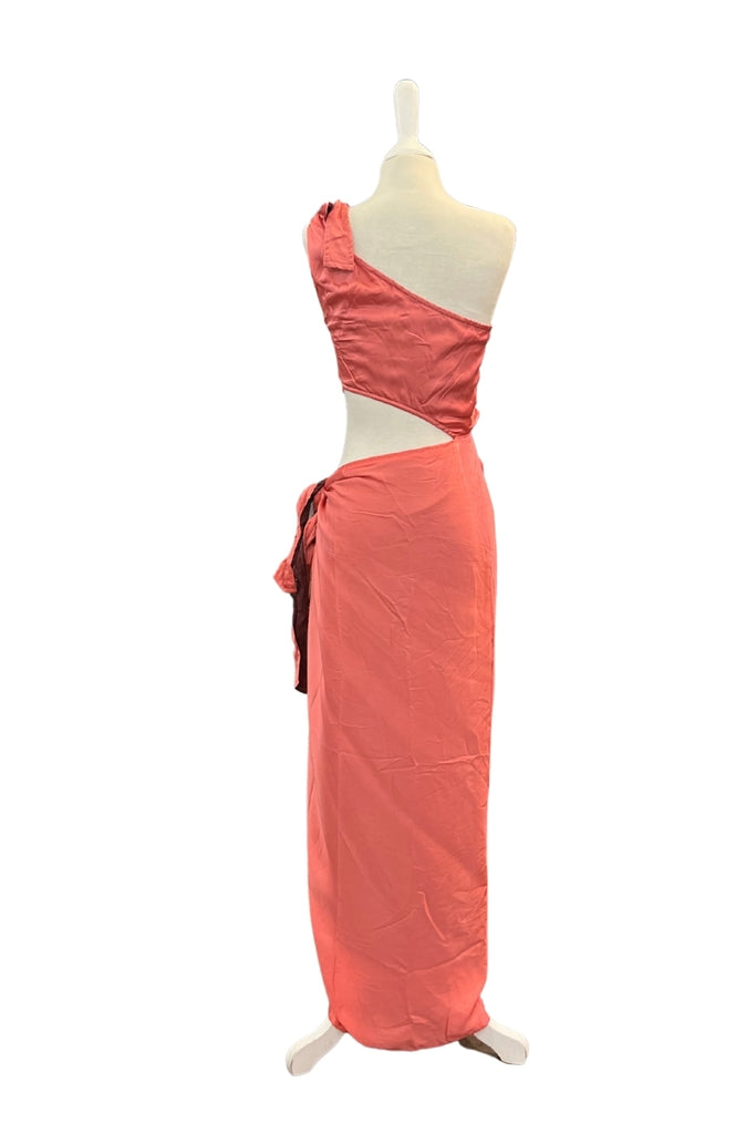 VESTIDO MAXI PAREO CORAL