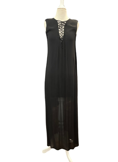 VESTIDO MAXI TRENZA NEGRO