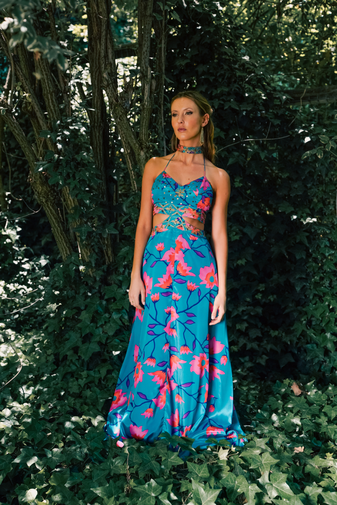 VESTIDO MAXI BANI VIBRANT FLOWER