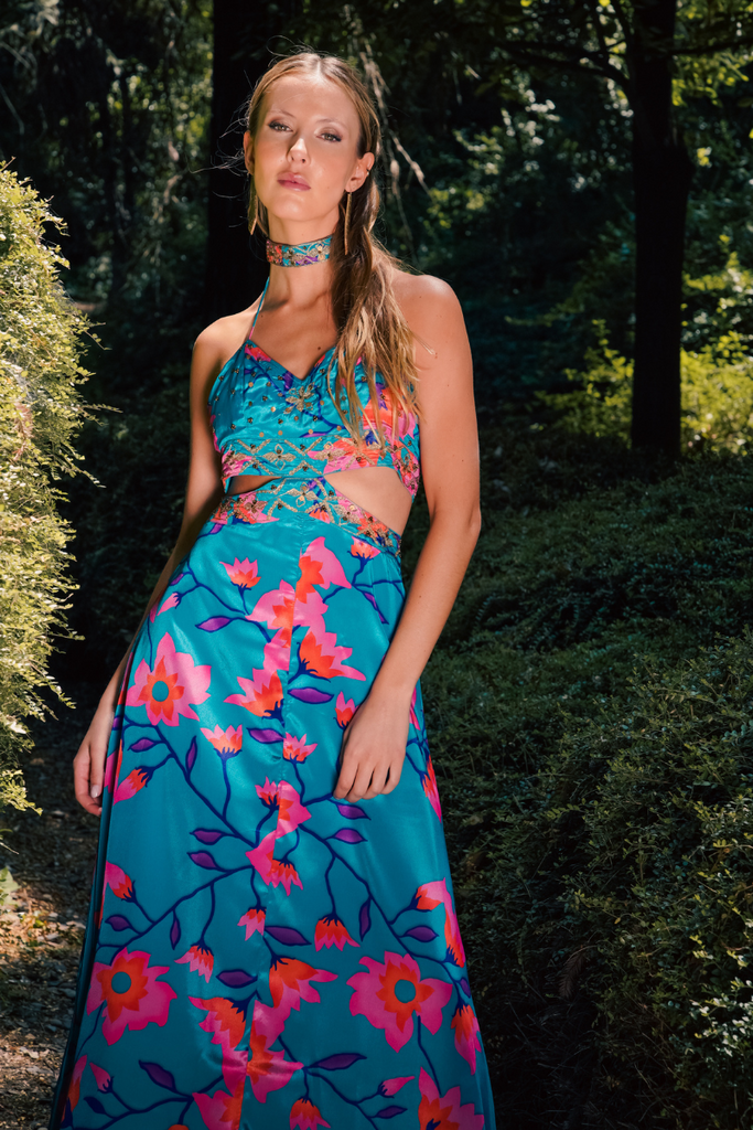 VESTIDO MAXI BANI VIBRANT FLOWER