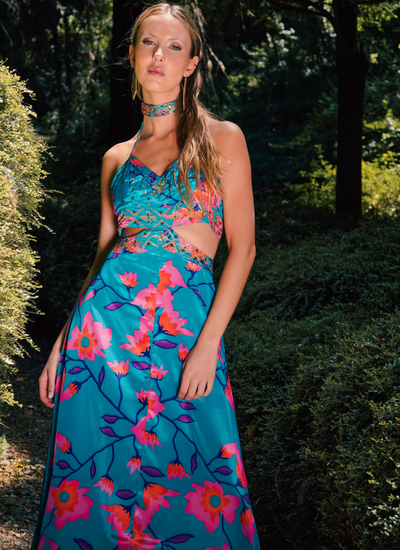 VESTIDO MAXI BANI VIBRANT FLOWER