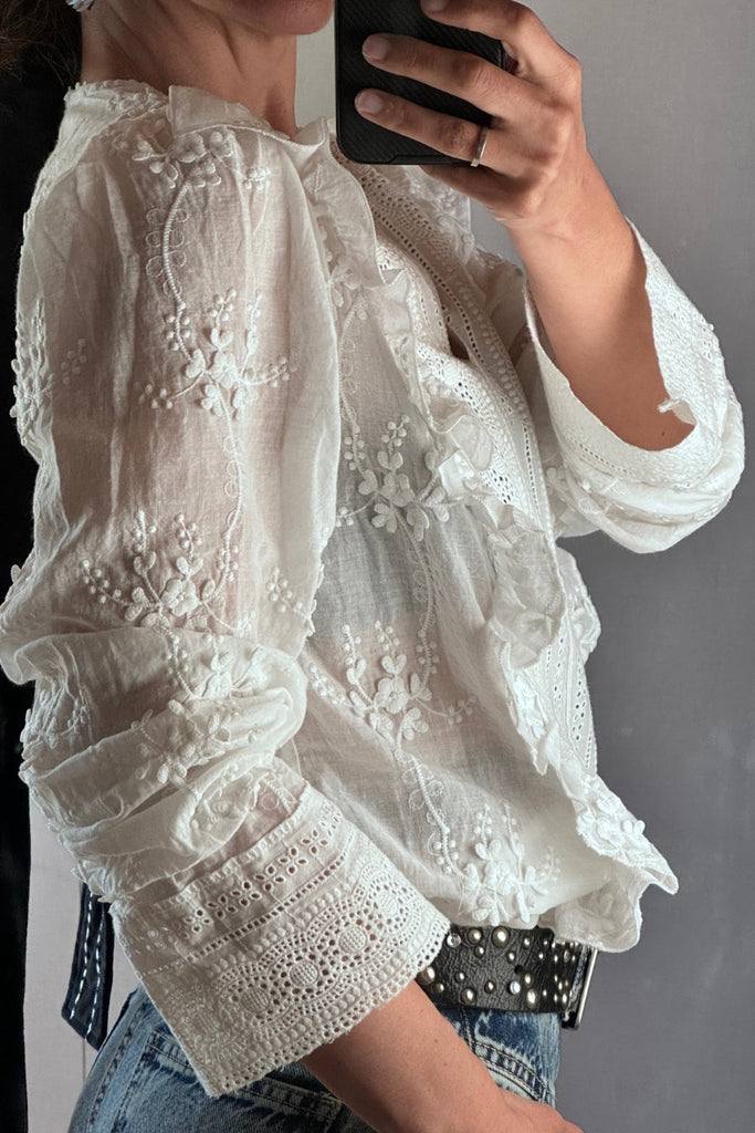 BLUSA SPRING FRILL BLANCO