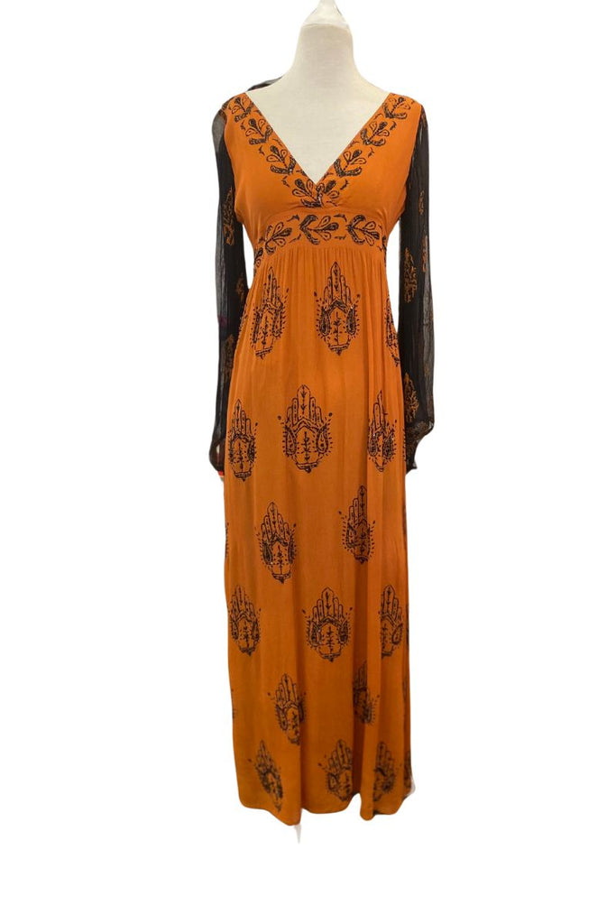 VESTIDO MAXI NINA NARANJA