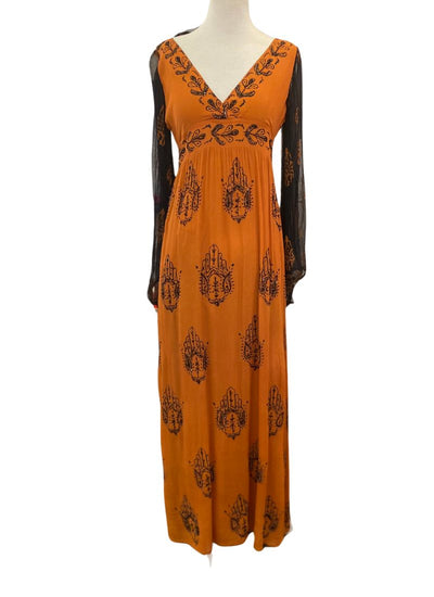 VESTIDO MAXI NINA NARANJA