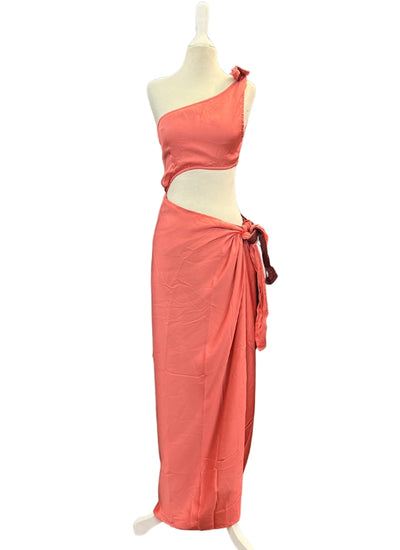 VESTIDO MAXI PAREO CORAL