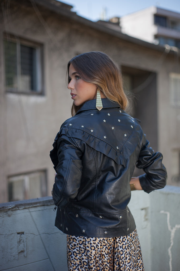 CHAQUETA LEATHER NIGHT NEGRO