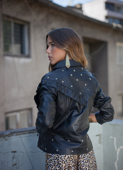 CHAQUETA LEATHER NIGHT NEGRO