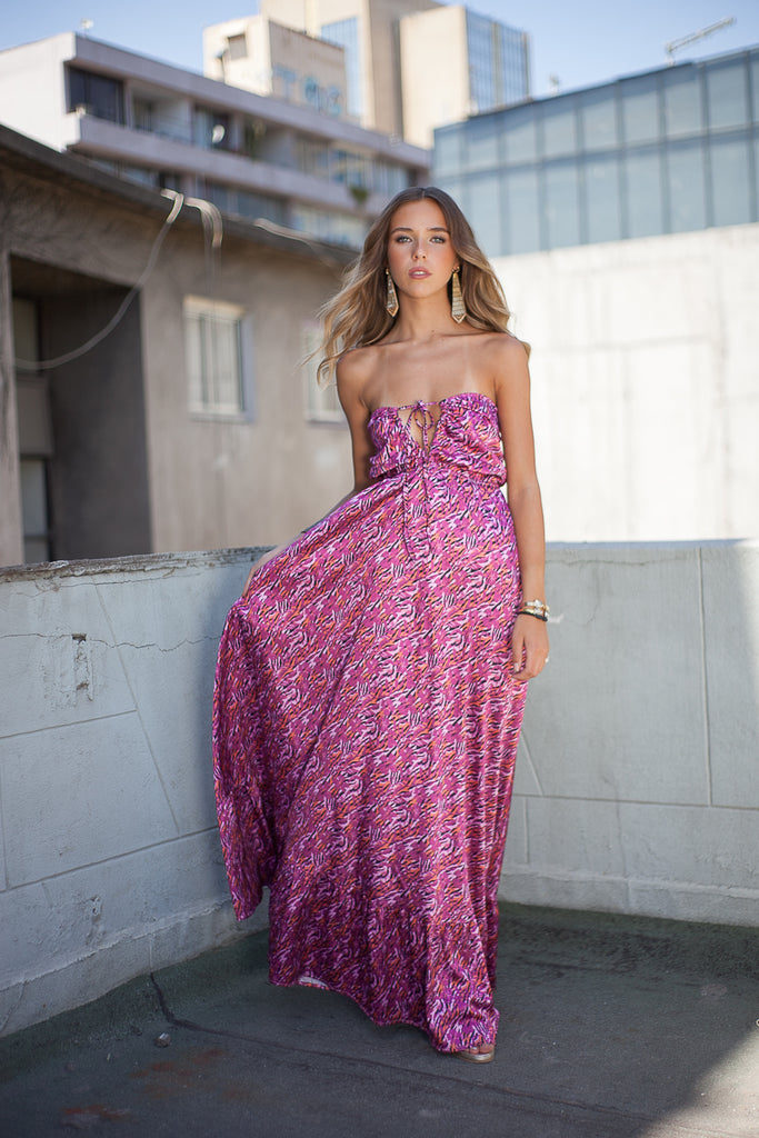 *PREVENTA* VESTIDO NEW JUDY MAXI TRANCE FUCSIA