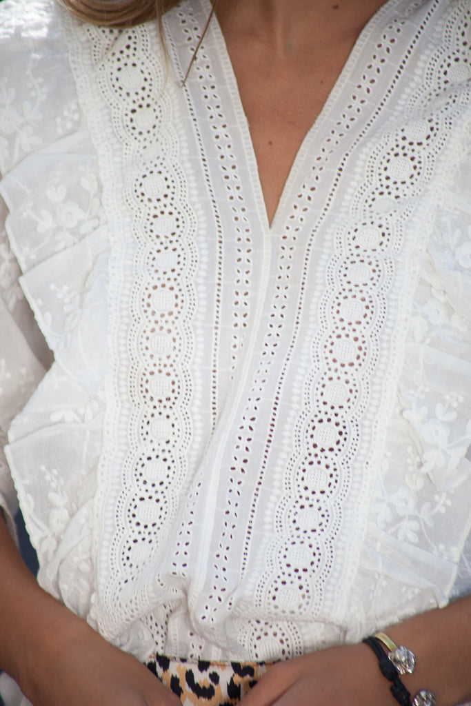 BLUSA SPRING FRILL BLANCO