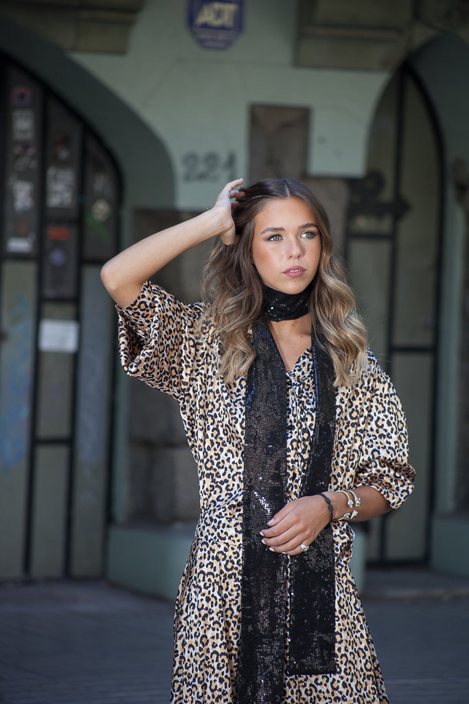 BLUSA RUSH ANIMAL PRINT CAFÉ