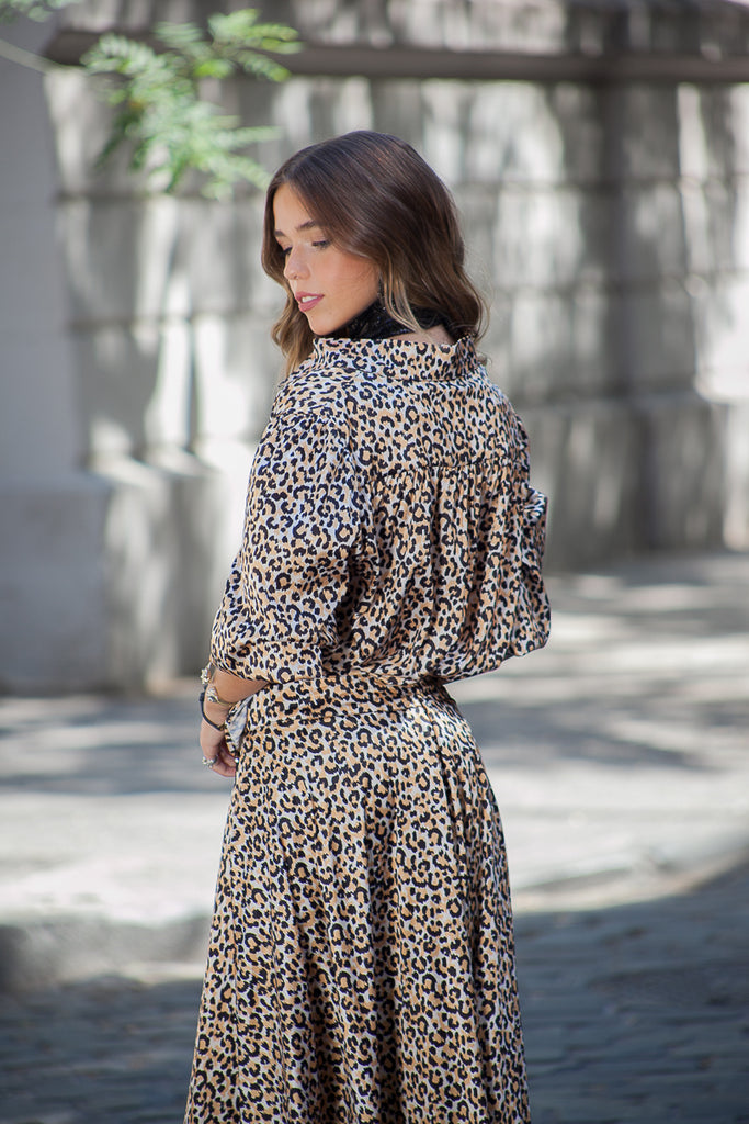 BLUSA RUSH ANIMAL PRINT CAFÉ