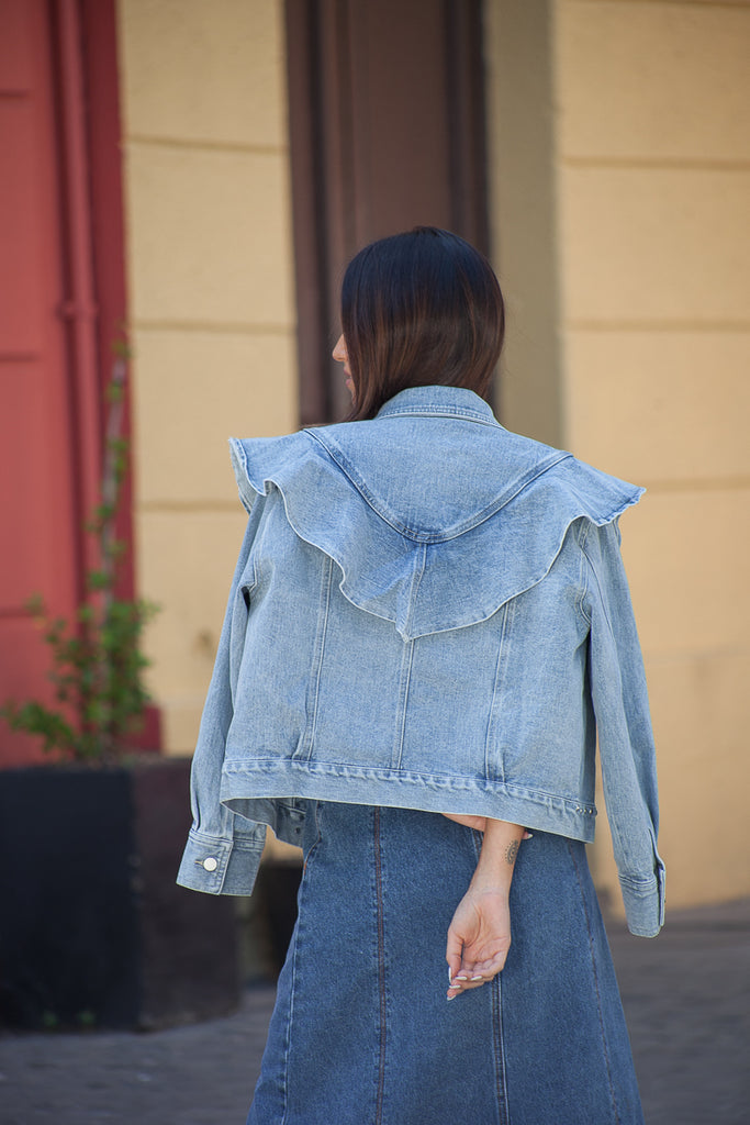 *PREVENTA* CHAQUETA RUFFLE DENIM