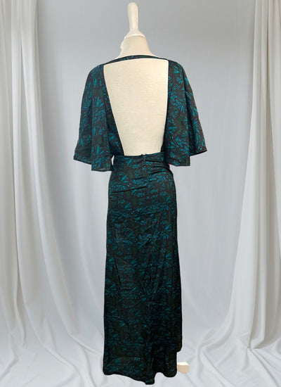 VESTIDO MAXI NEVERA FLORES VERDE