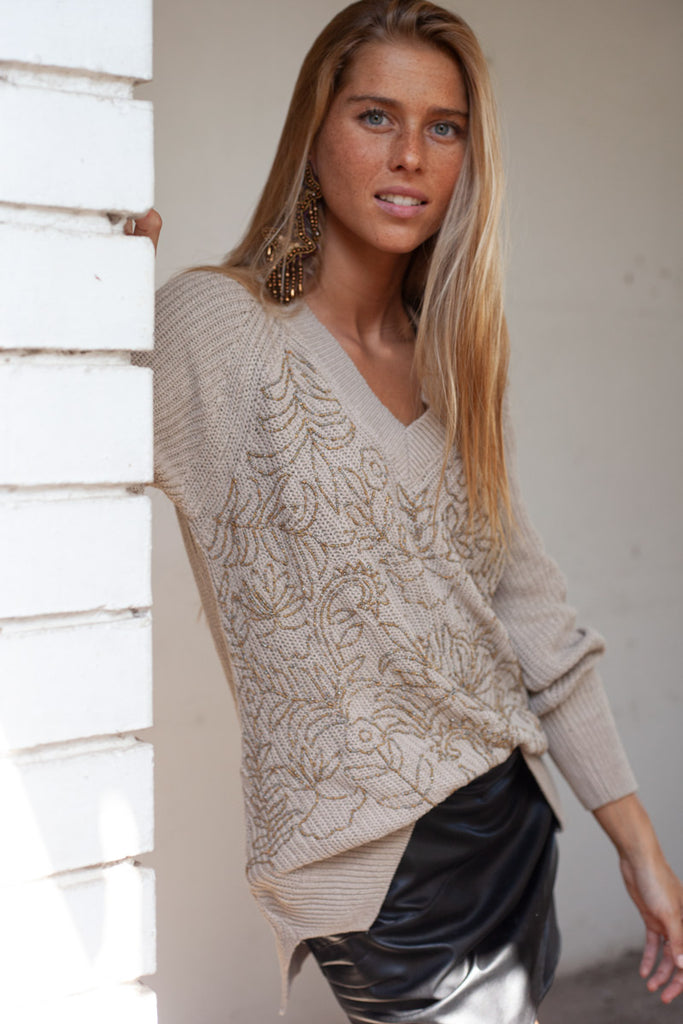SWEATER CAMIL LIGHT BROWN